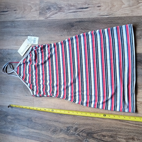 NET Rewind Halter Striped Dress - Picture 3 of 4